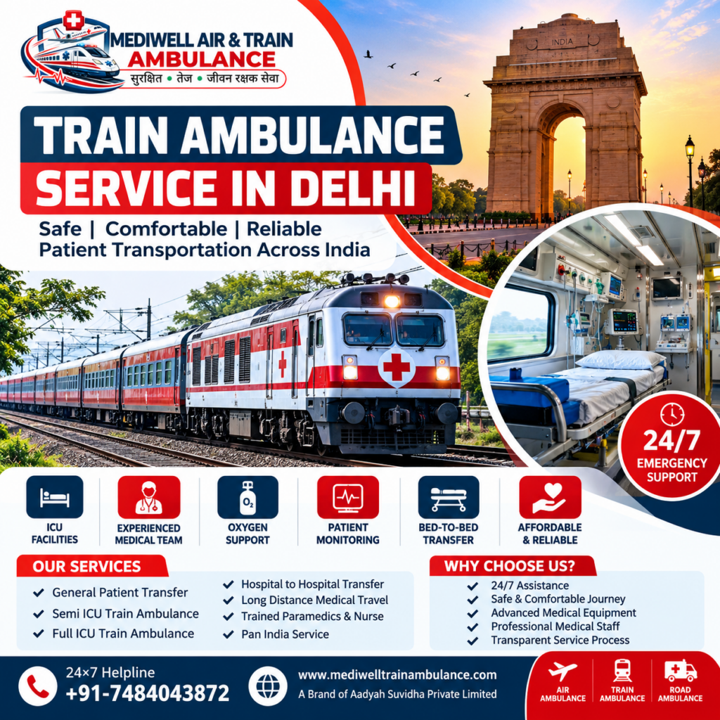 Train Ambulance Service in Delhi