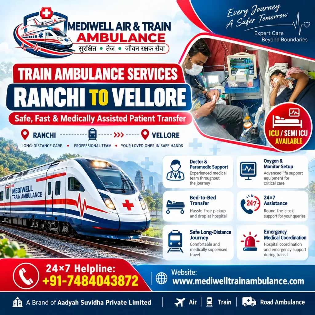 Train Ambulance Service in Ranchi